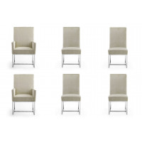 Manhattan Comfort 4-DC2930-OM Element Champagne Dining Chairs (Set of 6)